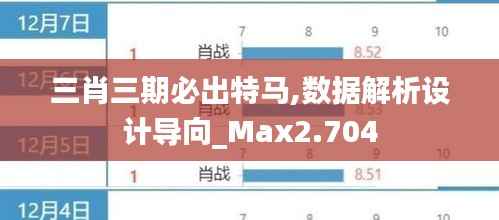 三肖三期必出特马,数据解析设计导向_Max2.704