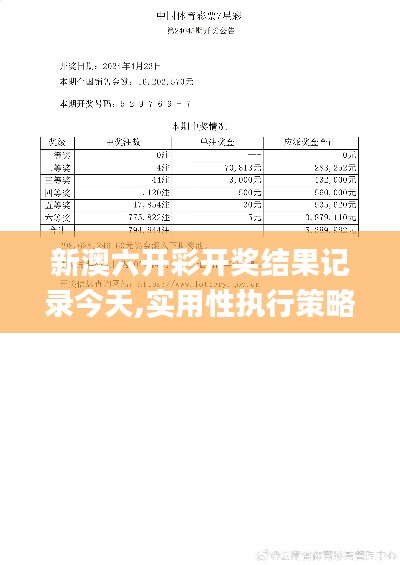 新澳六开彩开奖结果记录今天,实用性执行策略讲解_薄荷版7.402