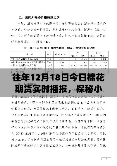 探秘棉花期货实时播报之旅,小巷深处的特色小店与期货市场揭秘。