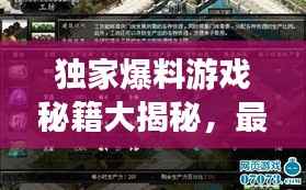 独家爆料游戏秘籍大揭秘,最新视频攻略,技巧全掌握!