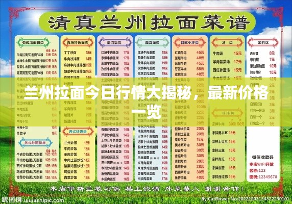 兰州拉面今日行情大揭秘,最新价格一览