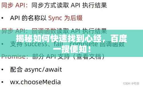 揭秘如何快速找到心经，百度一搜便知！