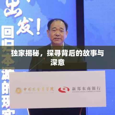 独家揭秘,探寻背后的故事与深意