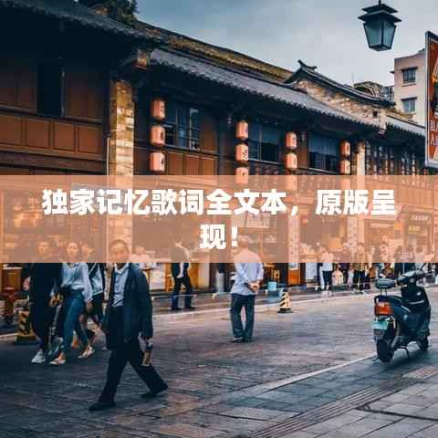独家记忆歌词全文本,原版呈现!