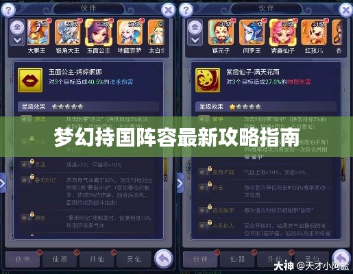 梦幻持国阵容最新攻略指南